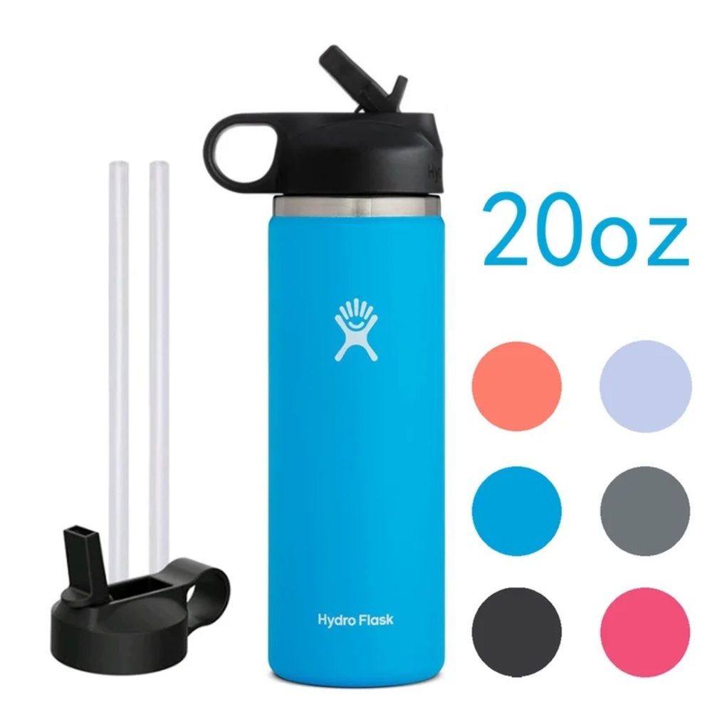 Blue (Pacific) 20 oz HydroFlask.